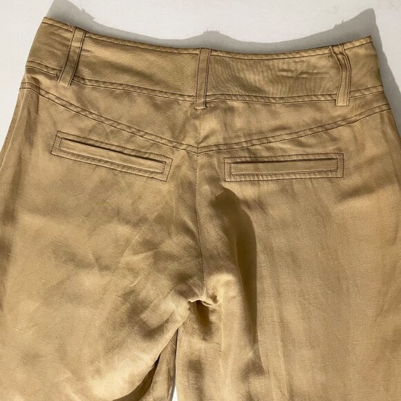 Cache Linen Blend Vintage Tan Pant Suit | Size XS for jacket; 0 for pants | EUC - Picture 13 of 15
